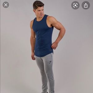 Gymshark black perforated longline tank